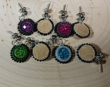 Load image into Gallery viewer, Small Cab Earrings - Glitter Version

