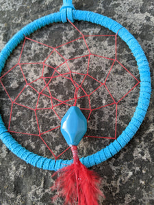Small Torquoise and Red Dream Catcher