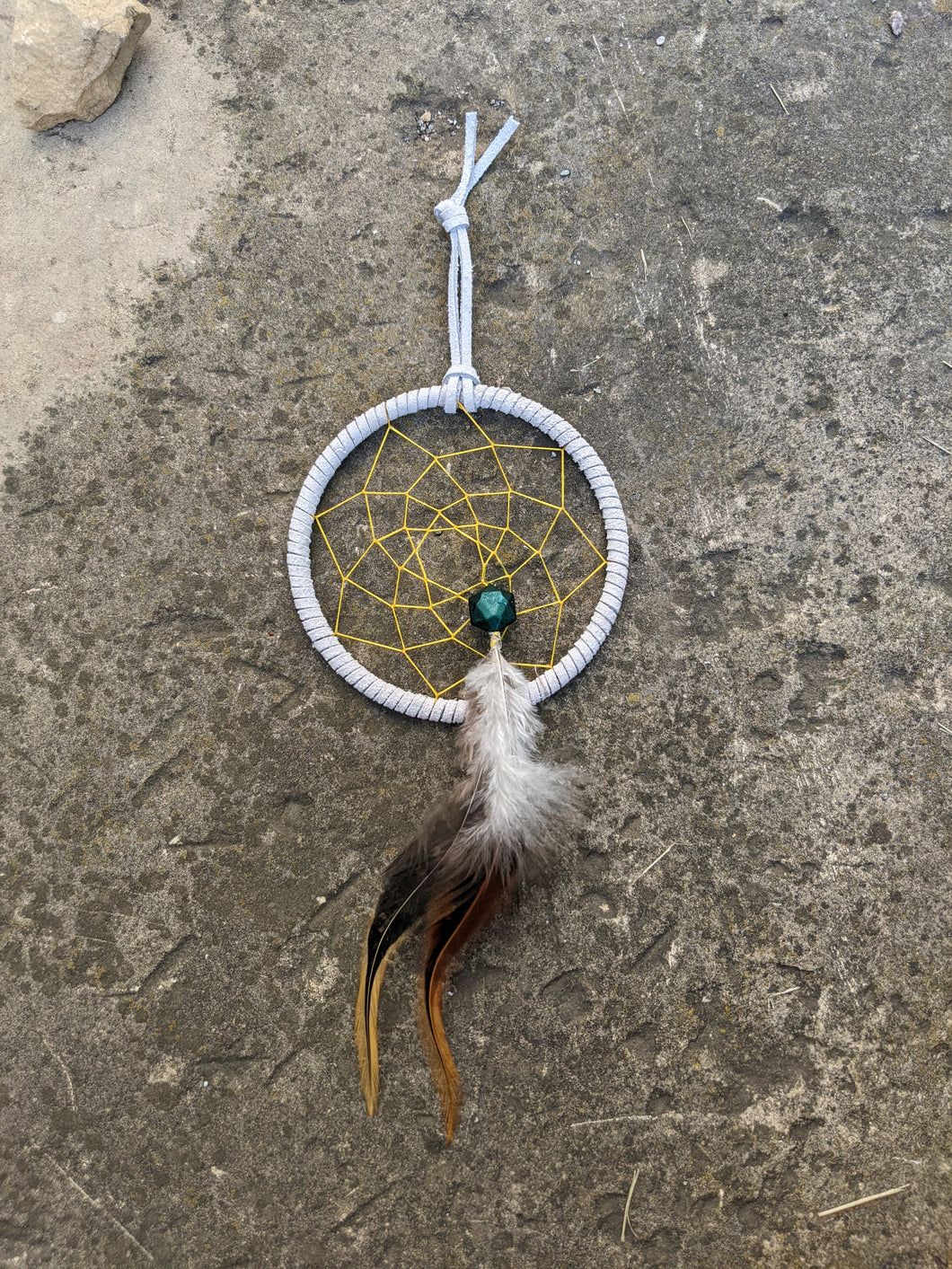 4 inch Leather Wrapped Dream Catcher